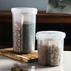 Food Storage Box Cereal Sealed Box Snacks Jar Refrigerator Food Crisper Kitchen Accessories Organizer Home 4 Grid Detachable