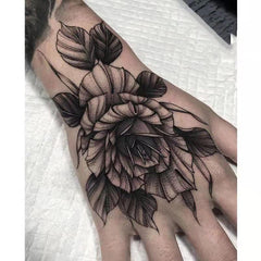 Waterproof Temporary Tattoo Sticker Rose Flower Hand back tatto Art flash tatoo fake tattoos for women men