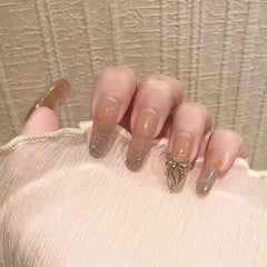 nail metal zircon luxury nail rhinestones Diamond nail art decorations Jewelry Chain Bowknot Pearl Zircon Butterfly Pendant1pc