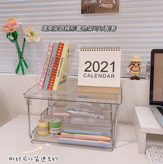 Shelf Organizer Desktop Folding Rack Stationery Organizer Cosmetic Storage Rack Bed Folding Table Acrylic Tray Shelf Organizer