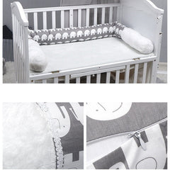 High Quality Print Bubble Velvet Crib Bumper Soft Cozy Baby Bedding Around Bumpers Newborn Kid Protector Pillow Bebe Room Decor