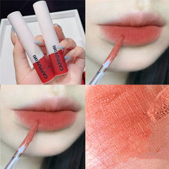 White Tube Velvet Matte Light Thin Lip Glaze Not Fade Lip Tint Long Lasting Nonstick Cup Cosmetic Lipstick Lip Mud Makeup 2022