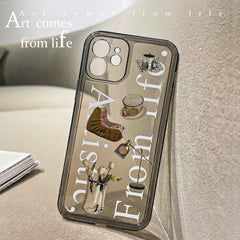 Life sofa tea flower soft silicone jane phone case for iphone 12 mini 11 pro max 7 8 plus xsmax x xr shockproof protective cover