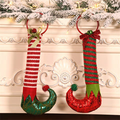 Yickyue Christmas Tree Decoration Navidad Elf Leg Door Knocker Pendant Christma Home Decoration Merry Christmas New Year Gift Decoration