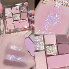 Yickyue Iris Purple Eye Shadow Palette Create A Dream Makeup Glitter Pearly Eyeshadow Palette Fashion Korean Charming Eye Makeup Palette