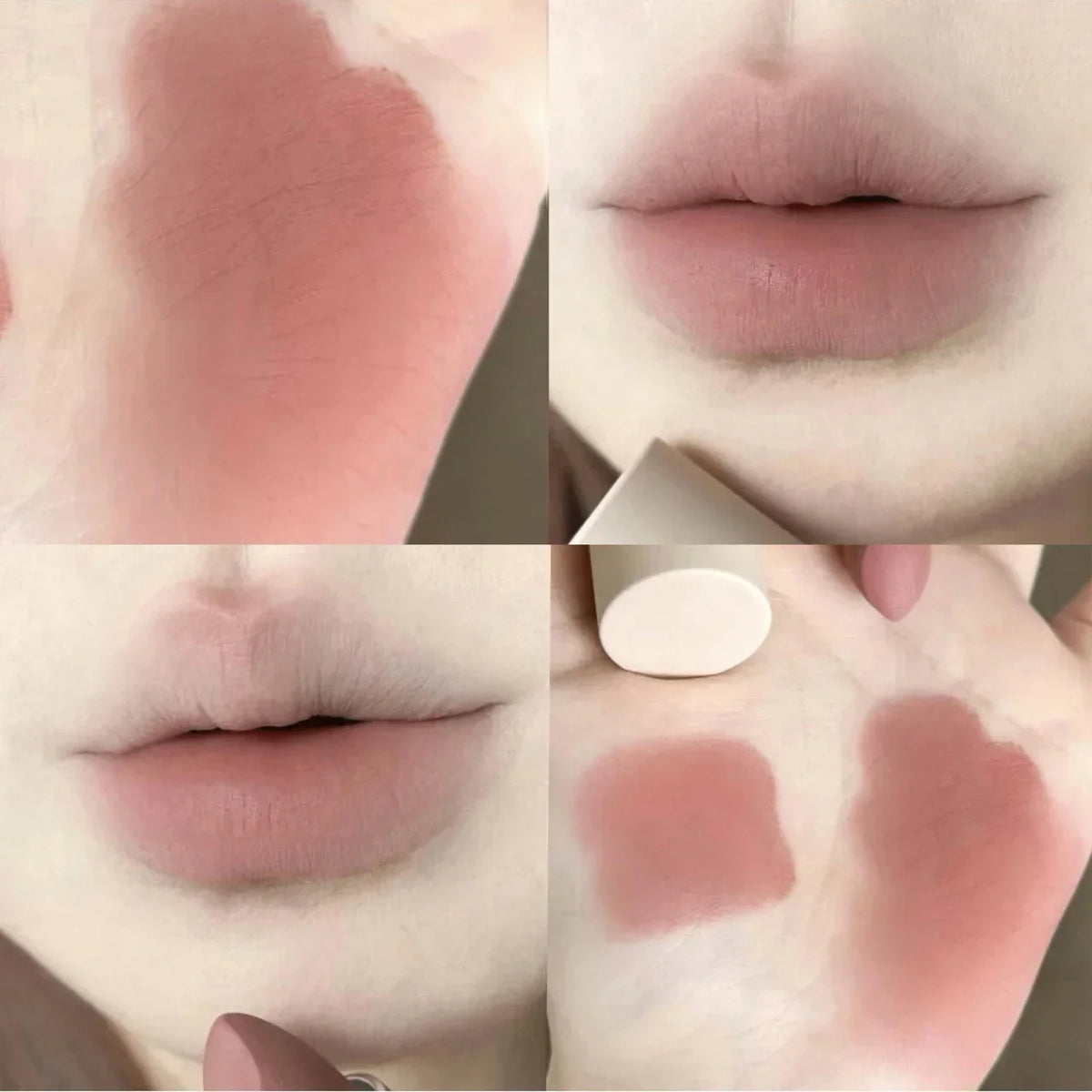 YICKYUE  -  Nude Sexy Dark Red Lipstick Pen Lasting Non-marking Waterproof Lip Glaze Milky Tea Purple Non-stick Cup Korean Lip Tint Makeup