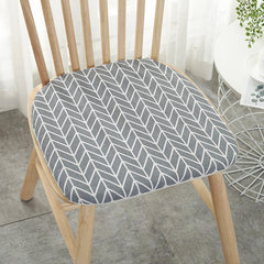 Yickyue  Nordic Print Sponge Dining Chair Cushion Cotton Hemp Non-Slip Dining Decor Chair Cushions Comfor Office Living Stool Cushion