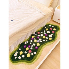 YICKYUE  -  60x120cm Colorful Flower Garden Nature Soft Anti-Slip  Mat Moss Rugs Carpets Bedroom Decor