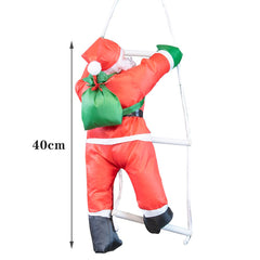 Yickyue Christmas Pendant Santa Claus Hanging Doll Ladder Rope Climbing New Year Tree Decoration Christmas Tree Hanging Decor