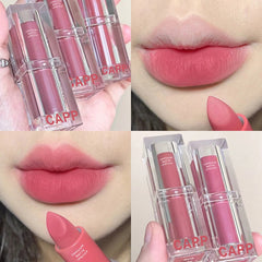 Yickyue  6 Color Transparent Acrylic Matte Lipstick Waterproof Long Lasting Lip Stick Sexy Red Pink Velvet Nude Lipsticks Women Cosmetics