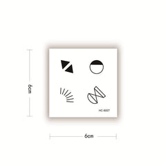 Fun Symbol Waterproof Temporary Tattoo Sticker Men and Women Arm Fake Tattoo Black Small Sticker