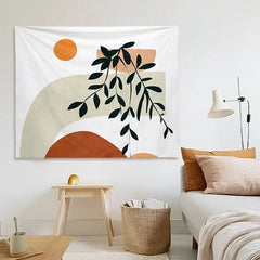 Nordic Simple Fresh Art Background Fabric Wall Cloth Tapestry Bedroom Room Bedside All-Matching Decorative Tapestry Hanging