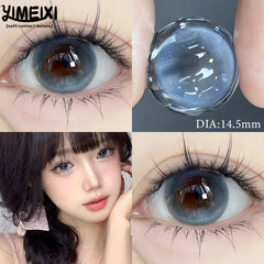 YICKYUE   -  New Natural 2-Piece Color Contact Lenses Large Diameter Beautiful Pupil High Quality Soft Lenses Diopters Myopia Degree