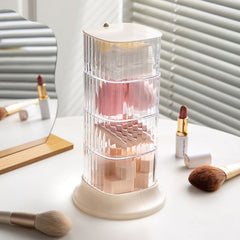 YICKYUE  -  Rotating Storage Box Jewelry Hair Clip Organizer Case Transparent Sundries Storages Boxes Cosmetics Make Up Storage Cases