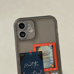 Jane label phone case for iphone x xr xs max 7 8 plus se 20 11 12 mini pro max cute cover soft silicone protective capa