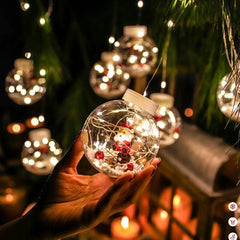 Yickyue LED Curtain String Light Ball Santa Christmas for Home Christmas Decoration Xmas Tree Ornaments Navida New Year Gift 2023