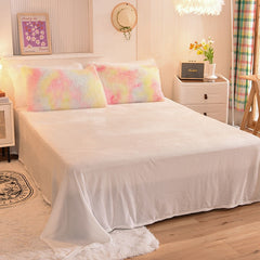 Super Warm Bed Plush Velvet Bedding Set 3/4 Pcs Winter Comfortable Fleece Duvet Cover Set Flat Sheet Pillowcase Bedclothes