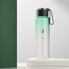 Simple And Fashionable Gradient Large-Capacity Glass  Portable Handle Student Take-Out Sports Water Cup Couple Cups My Bottles