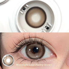 YICKYUE  -  2PCS Beauty Brown Color Contact Lenses for Eyes Myopia Eye Color Lenses with Diopters Natural Pupils Mystical Blue Lens