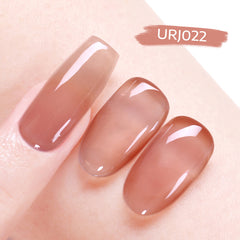 YICKYUE  -  Caramel Jelly Gel Nail Polish 15ml Transparent Clear Brown Crystal Nude Gel Polish Nail Art  Varnish for Fall Winter