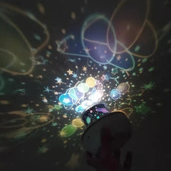 Rotating Starry Sky Projection Romantic Ocean Elk Night Light Gypsophila 3D Bluetooth Audio Remote Control Bedroom Atmosphere