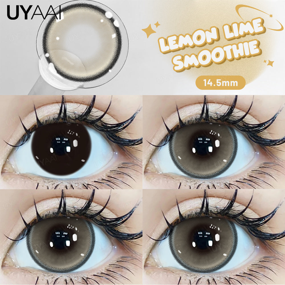 YICKYUE  -  15mm Big Diameter Black Lenses 14.5mm Lenses  Colored Contact Lenses for Eyes Big Eye Lenses Natural Look Lenses