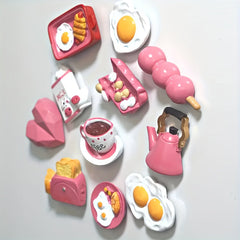 YICKYUE  [Cute Themed] 3D Pink Cute Themed Refrigerator Sticker Set | 5pcs |  | Easy To Stick And Fix | Refrigerator Decoration, Car Decoration, Kitchen And Restaurant Decoration, Home Decoration | Holiday Gifts | Cute | Easy T
