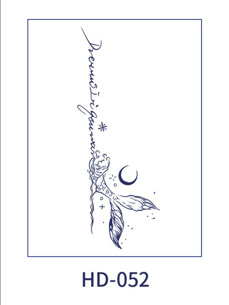 YICKYUE  -  Temporary Tattoos for Women,Butterfly Flower Tattoo Stickers,Waterproof Long-Lasting 15 Days,Semi-Permanent Fake Tattoo