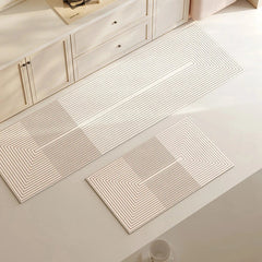 YICKYUE  -  Super Absorbent Kitchen Mat Non-slip Diatomite Kitchen Rug Elliptical Long Carpet Simple Line Bathroom Mat Kitchen Supplies