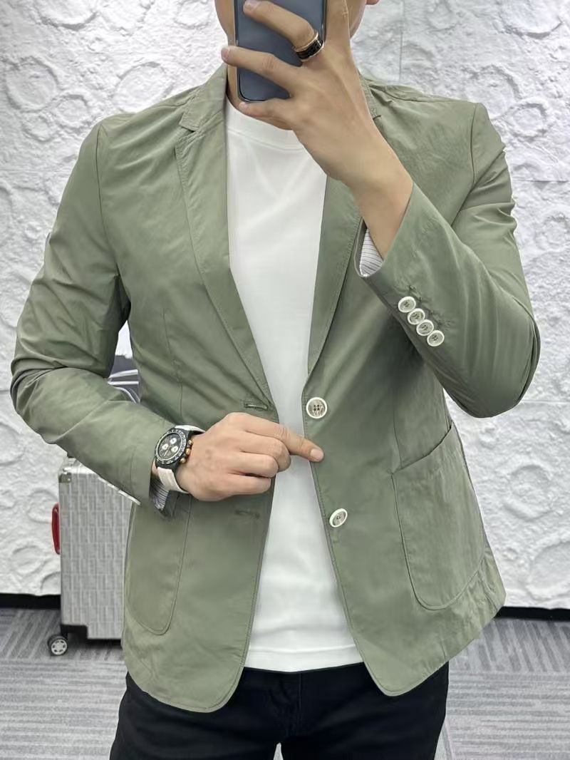 Hearujoy Spring Autumn Man Suits Business Casual High Quality Long Sleeves Jacket Tops Light Ripe Style Men's Small Suit Coat Streetwear