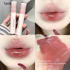 YICKYUE -  6 Colors Mirror Lip Gloss Moisturizing Lip Glaze Waterproof Long-lasting Sexy Red Lip Tint Lipstick Makeup Lip Gloss Cosmetics