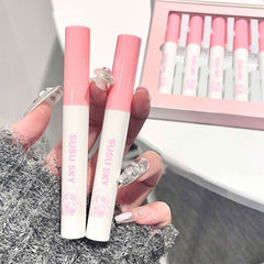 Yickyue 6/5Pcs Cute Honey Matte Lipstick Moisturizing Hydrating Lip Gloss Makeup Long Lasting Pigmented Sexy Glass Cosmetic For Women