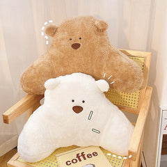 Cartoon Hugging Bear Cushion Outdoor Garden Cushions Soft Chair Backrest Seat Mat Plush Lumbar Support Pillow Cute home decor