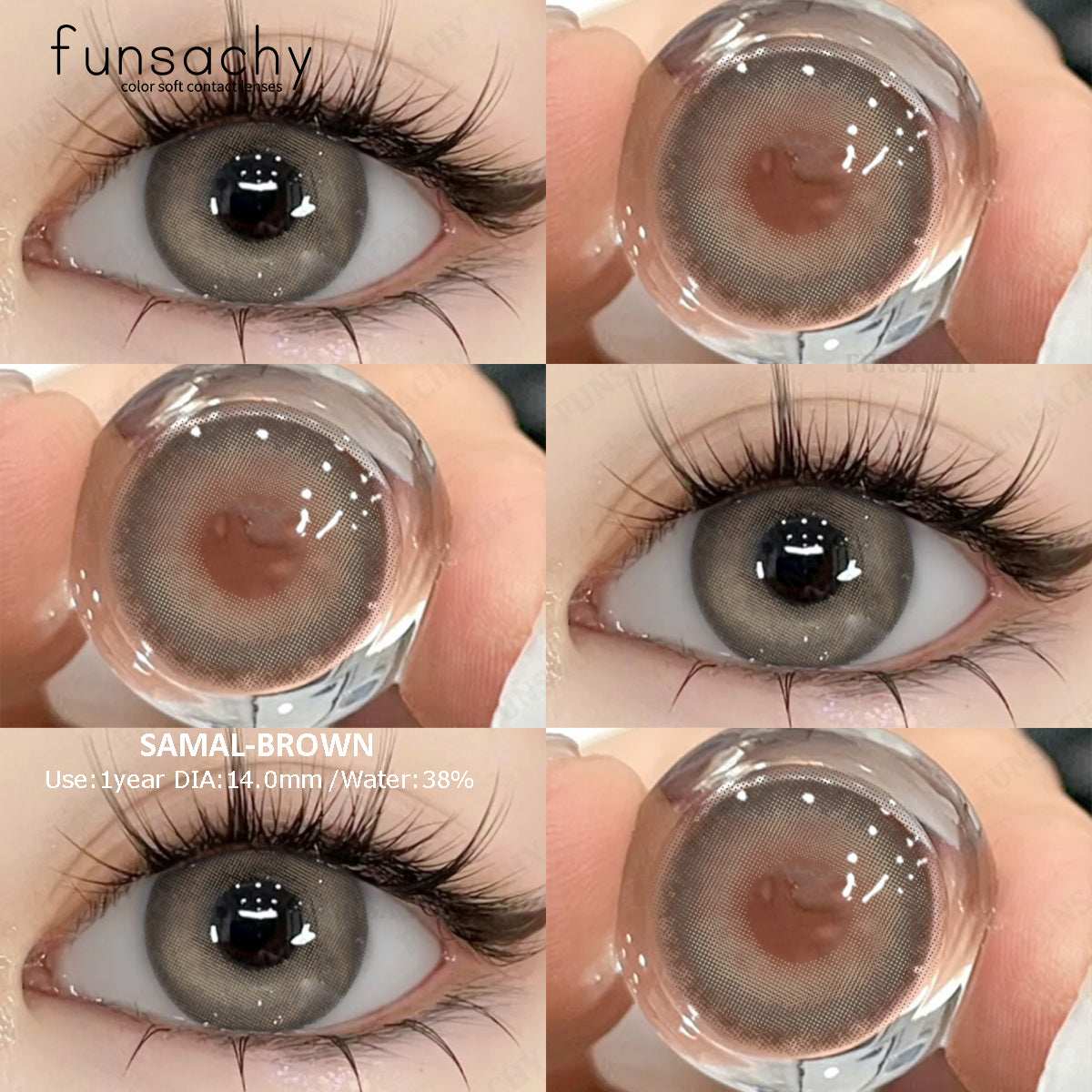 YICKYUE  -  2Pcs Colorcon Colored Contact Lenses Blue Eye Lenses Cosmetic Pupils Green Lenses Natural Eye Lens Yearly Free Shipping