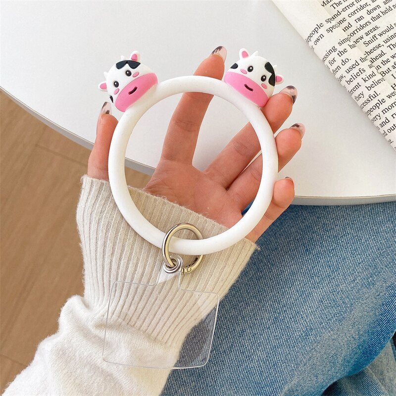 Cartoon Animal Universal Soft Bracelet For Apple 11 13 12 Max MiNi Candy Color Anti-Lost Hand Carry Anti-Drop Phone Wristband