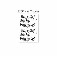 Waterproof Temporary Tattoo Sticker English Alphabet Design Body Art Fake Tattoo Flash Tattoo Neck Female Male