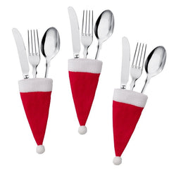 10pc Tableware Holder Bag Christmas Hat Christmas 2020 Christmas Decorations Home Decoration Accessories Kitchen Tableware Holde
