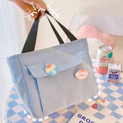 Kawaii Thermal Lunch Bags For Women Girls Kids Cute Insulated Lunch Box Tote Cooler Bento Pouch Office School Food Storage Bags