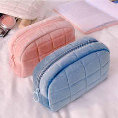 Women Storage Bag Travel Cosmetic Bag Portable Large Crystal Velvet High-quality Wash Bag Students Skin Care Organizer