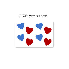 Waterproof Temporary Tattoo Sticker Red Blue Love Design Body Art Fake Tattoo Flash Tattoo Shoulder Female Male