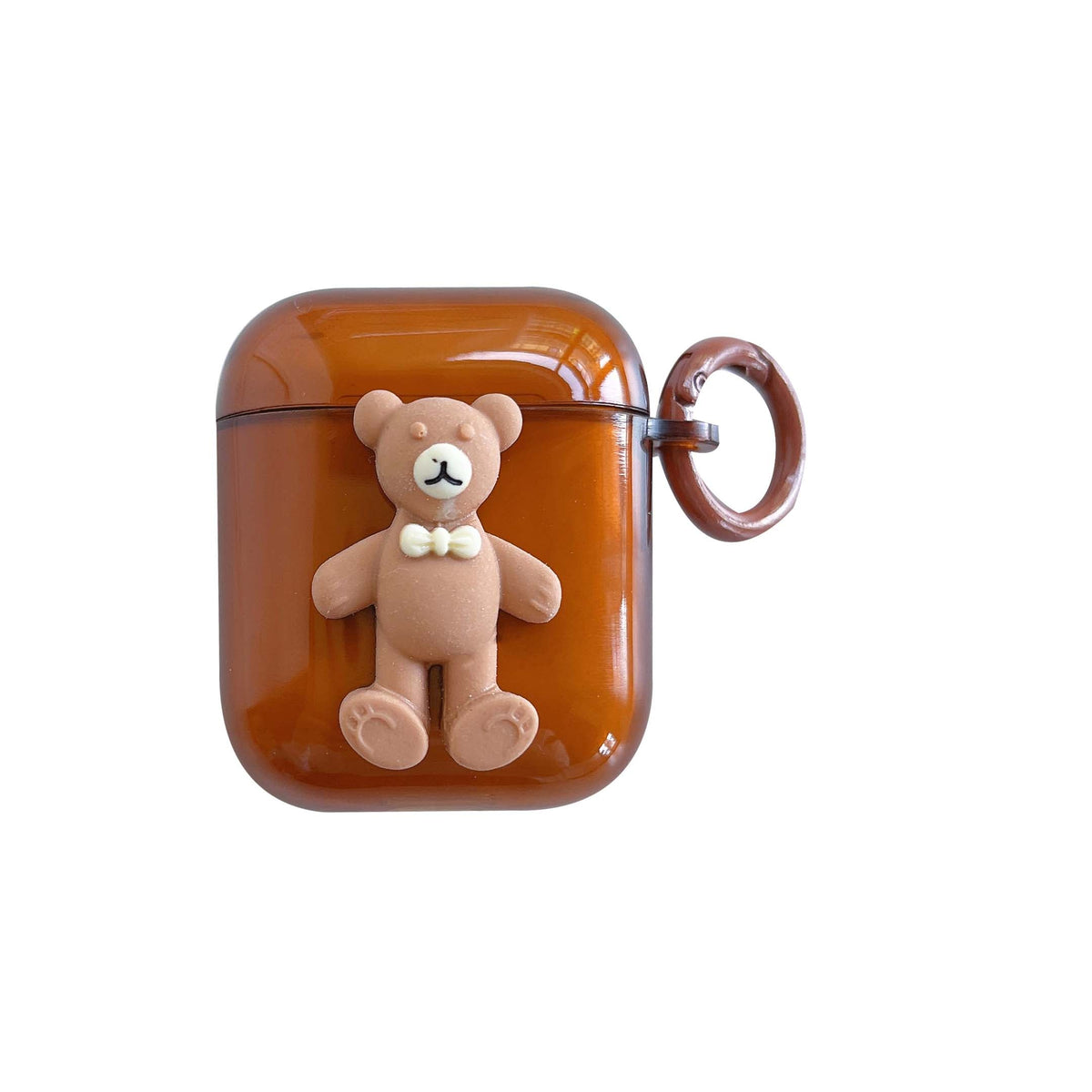 Bow bear soft earphone case for apple air pods pro 2 1 3d cute cartoon bear wireless bluetooth charging box for airpod 3 cover