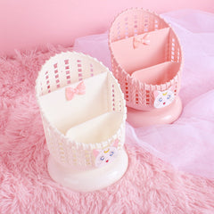 Cute Creative Pink Shelf Storage Pen holder Cosmetic Rack Storage box Suppliers Dolls Collection