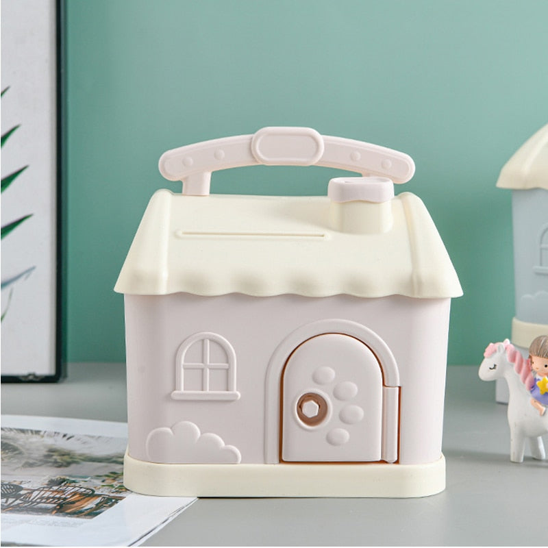 Cute House Money Box With 3D Sticker Kawaii Piggy Bank For Kids Adults Big Size Savings Box For Coins Banknotes Birthday Gift