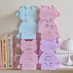 YICKYUE  -  Plastic Foldable Multifunction Double-deck Desktop Storage Shelf Rest Room Toiletries and Cosmetics Storage and Finishing Rack