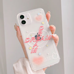 Dream love woman girl cute phone case for iphone x xr xs max 7 8 plus se 20 11 12 mini pro max clear silicone cover capa