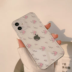 New ins flower phone case silicone cover for iphone 8 7 plus xs max xr x 12 mini 11 pro max protective capa shell cute funda