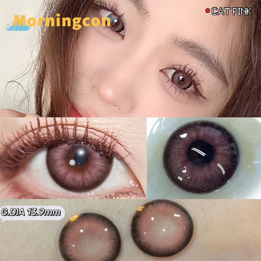YICKYUE  -  Thai Brown Myopia Prescription Soft Colored Contact Lenses For Eyes Small Beauty Pupil Make Up Natural Yearly