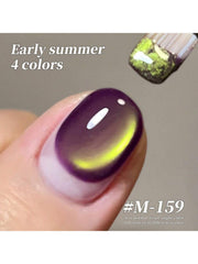 YICKYUE  -  4pcs 15ml colorful Cat Eye Gel Nail Polish Set Starter Pure Soak Off No Wipe Nail Gel Polish Suitable For Spring And Summer