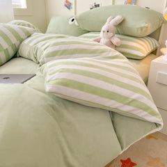 YICKYUE  -  Milk Velvet Warmth Bedding Set Full Winter Soft Queen Duvet Quilt Cover Flannel ensembles de couette Cozy Eye Decor Pillowcase