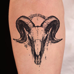 YICKYUE  -  4Pcs Full Arm Temporary Tattoos Sleeve for Men Women Realistic Thorn Sheep Fake Tatoos Black Totem Tattoo Sticker Body Art